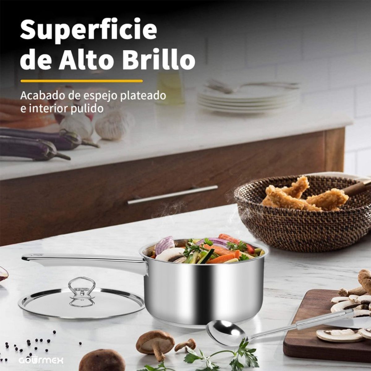 U BUY - Juego de Ollas Batería De Cocina Inoxidable 15 Piezas
