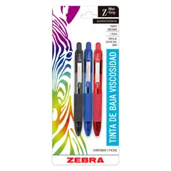 ZEBRA - Set 3 Lápiz Gel Mini Z-Grip 10mm