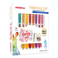 ZEBRA - Set 10 Lápiz Gel Sarasaclip 07mm Spring