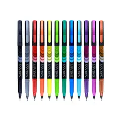 ZEBRA - Set 12 Marcador Punta Fina Sarasa Porous 08mm Surtidos