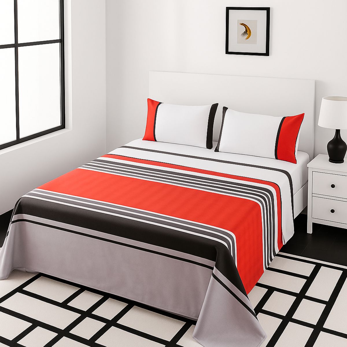 ARMONIA - diseño 763 juego de sábanas KING 2½ P clásicas 144 hilos