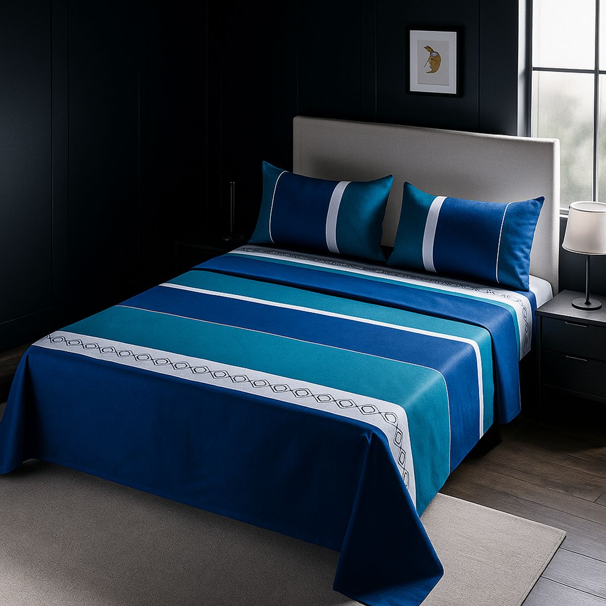 ARMONIA - Juego de sábanas KING 2½ P 144 hilos clásicas edición 766