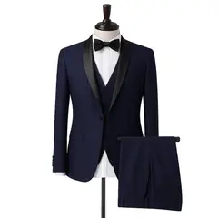 MARABU - Traje Hombre 2 Piezas Azul Marino Formal Elegante