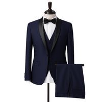 Traje Hombre 2 Piezas Azul Marino Formal Elegante
