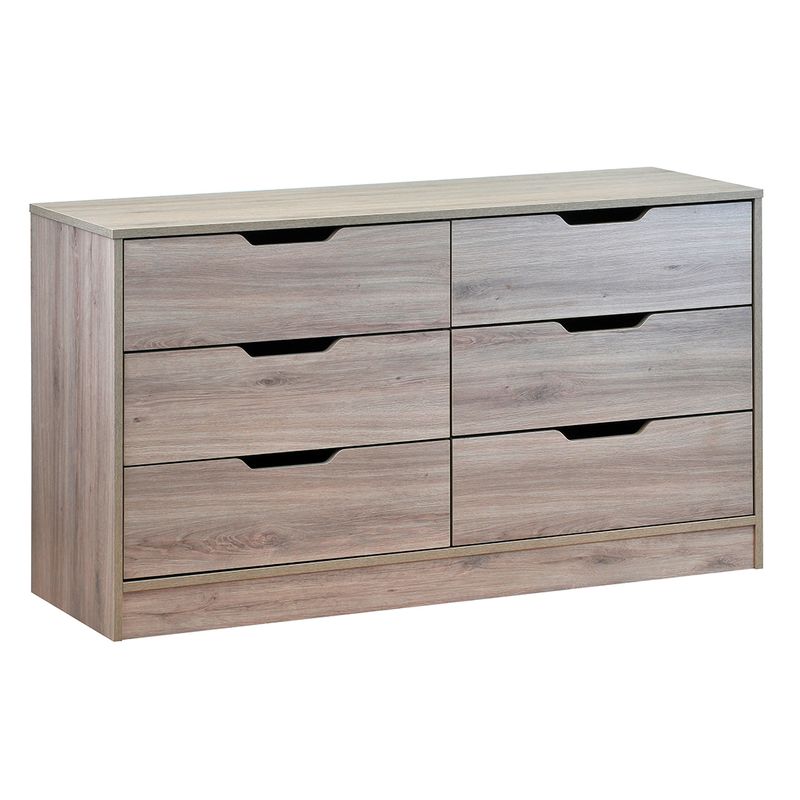 MOBIKIT - Comoda Misuri 6 Cajones Roble Santana Mobikit