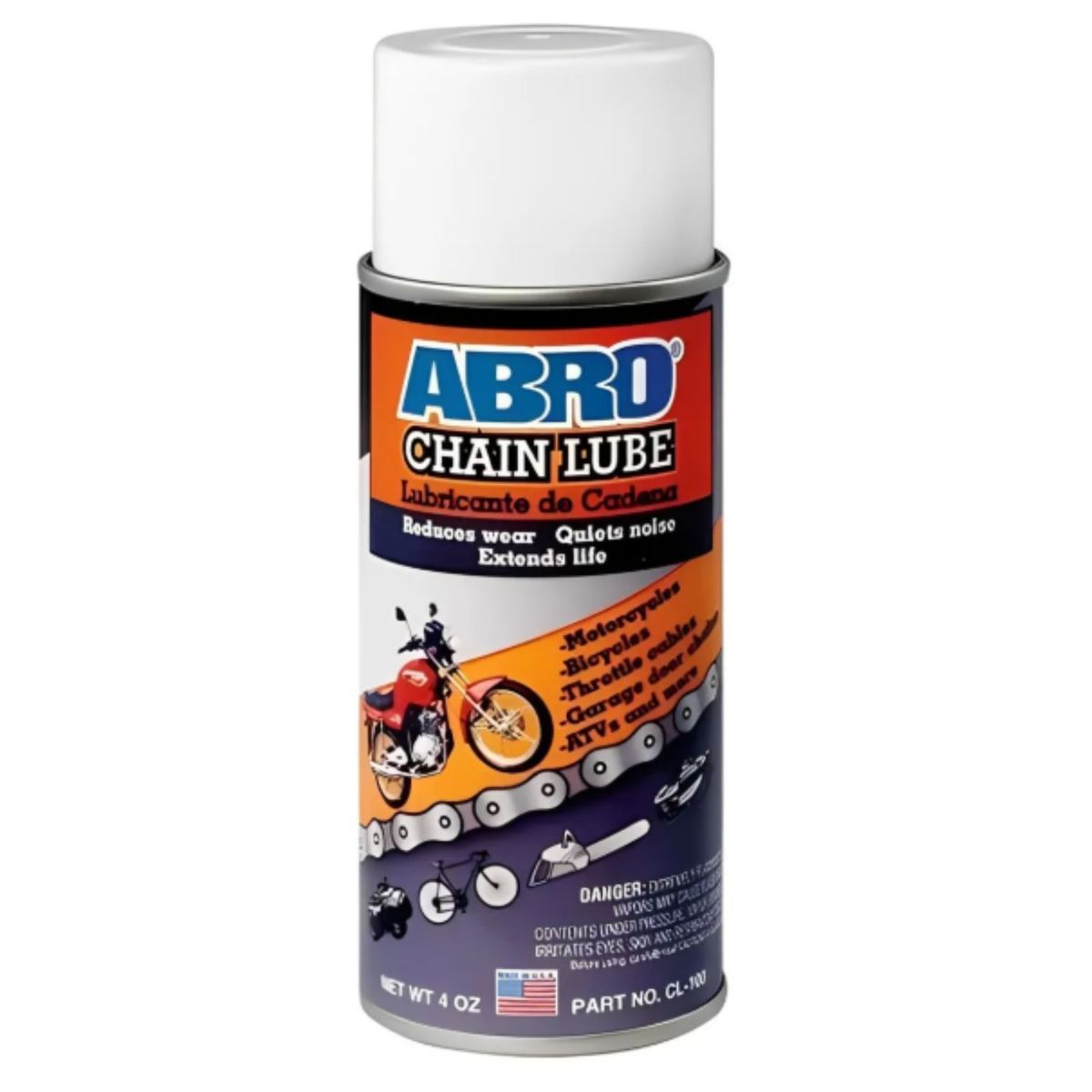 GENERICO - Lubricante para Cadena de Motos y Bicicletas marca Abro 113 grs.