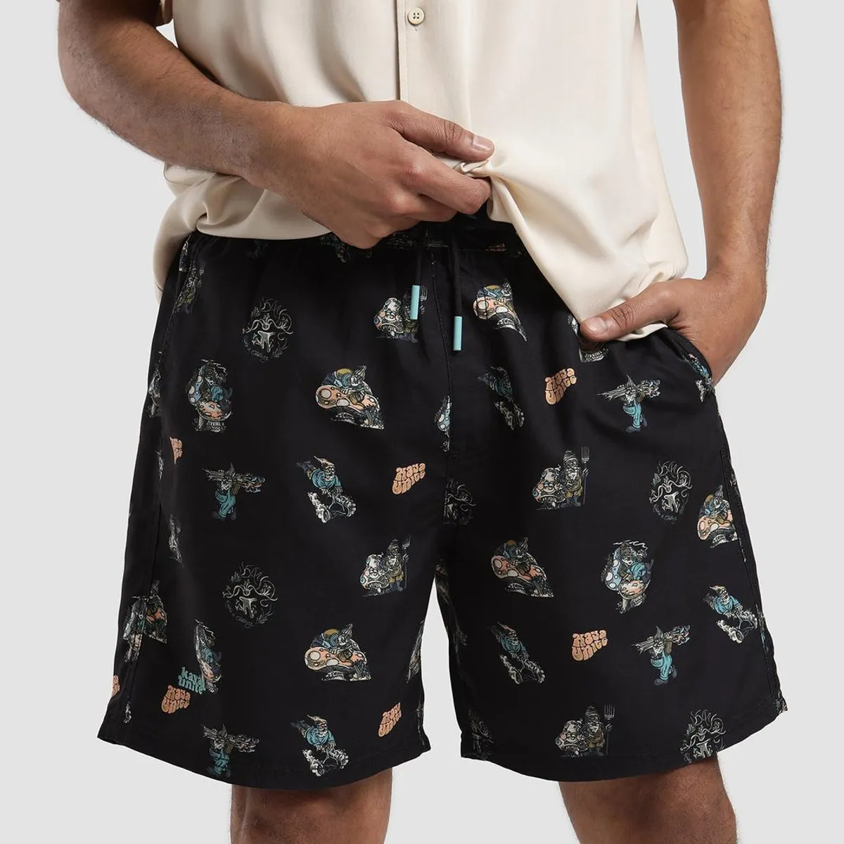 KAYA UNITE - Traje de Baño Hombre Volley Garden Negro