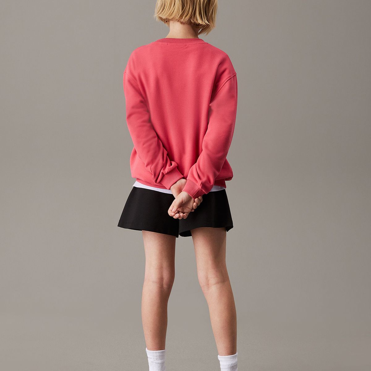 CALVIN KLEIN - Falda Short Niña Knits Punto Negro Calvin Klein