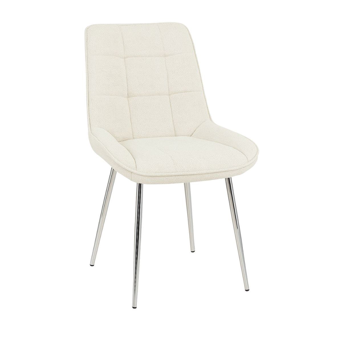 HABITA2 CHILE - Pack 2 Silla Tapizada Moderna Merichair Silver