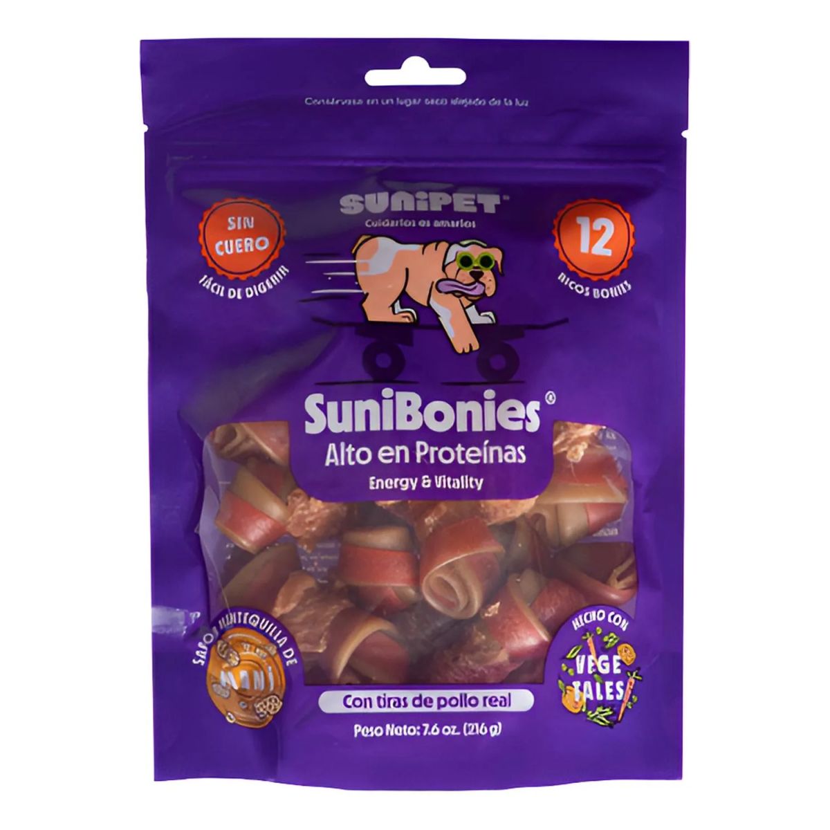 SUNIPET - Sunipet Snack Para Perros Sunibonies Alto En Proteínas 216g