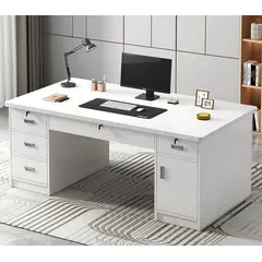 GENERICO - Escritorio Oficina Moderno Con Cajones y Gabinete 140x75x60