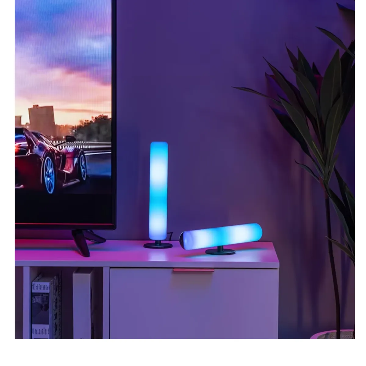 BLOEM - LAMPARA DE LUZ  RGB AMBIENTAL Y  ESCRITORIO CON  RITMO MUSICAL USB