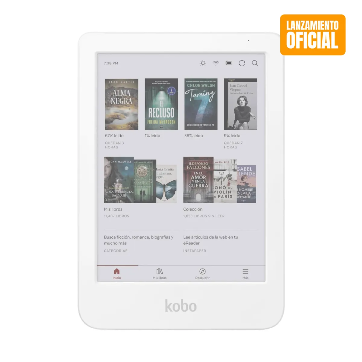 KOBO - Lector E Reader Kobo Clara Colour HD 6 Waterproof 16GB Blanco