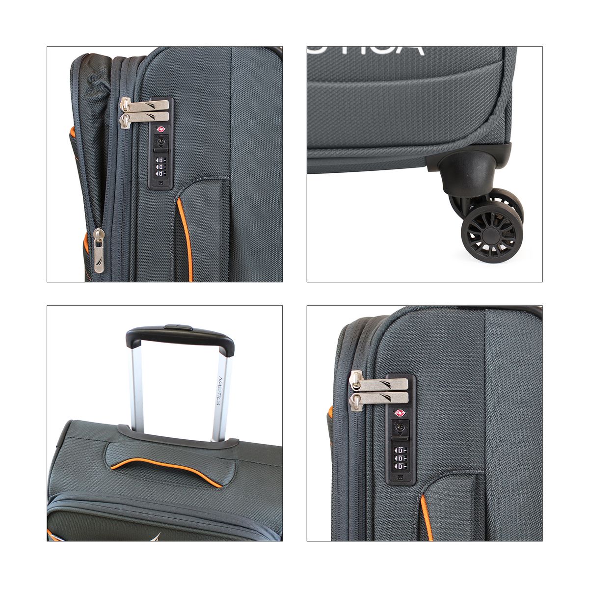 NAUTICA - Pack 2 maletas de tela S+M Nautica Lisboa 10k y 20k gris