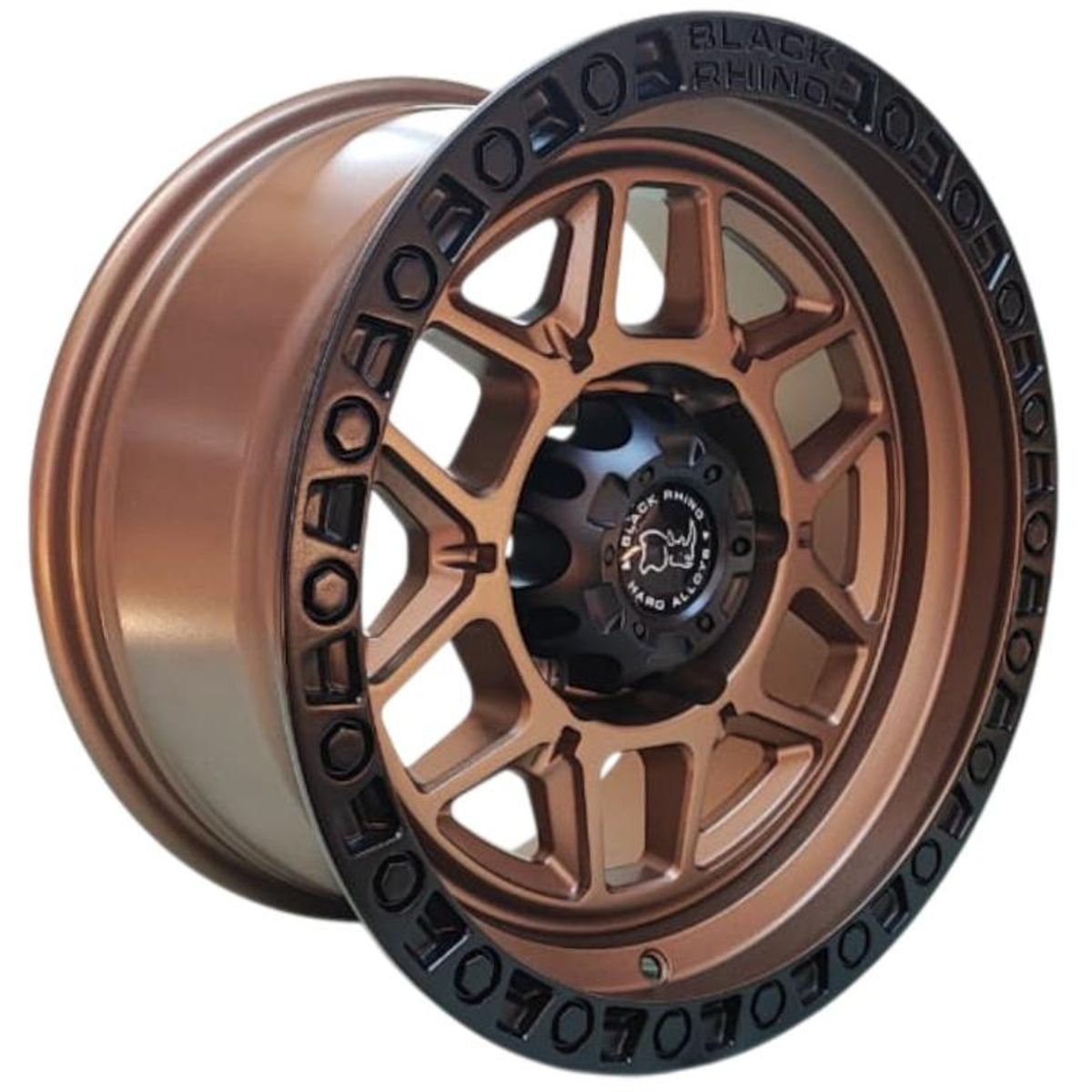 GENERICO - Juego de Llantas 16X8 6x1397 Et0 Bronze+Matt Black lip H019