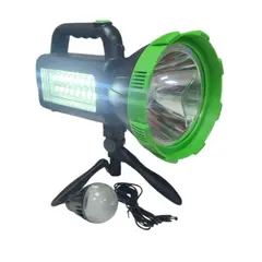 GENERICO - Linterna recargable con ampolleta de emergencia y tripode lampara busca camino larga distancia