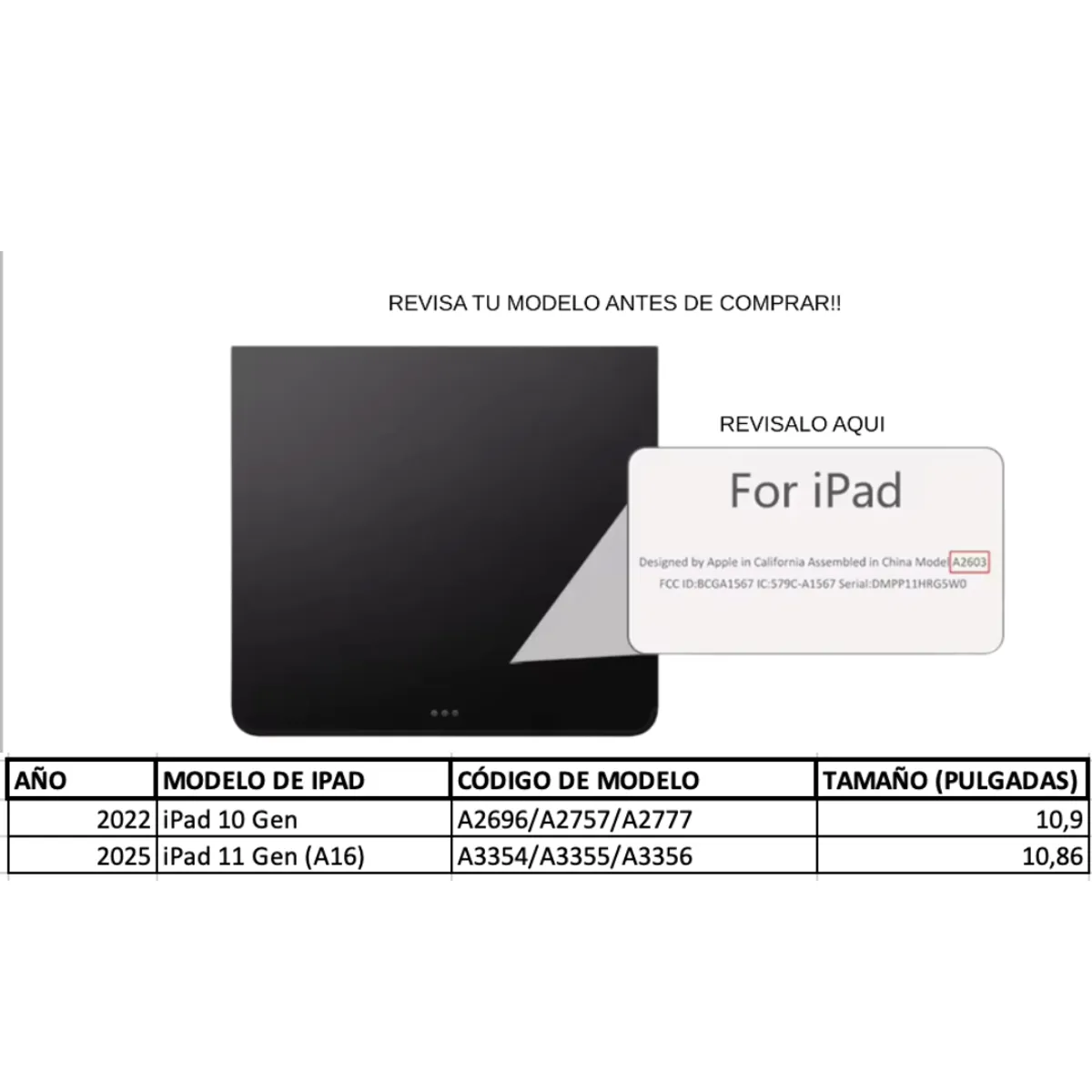 GENERICO - Fundas Con Teclado TouchPad 2.0 Para iPad A16 (11Gen) / 10 Gen - letra Ñ