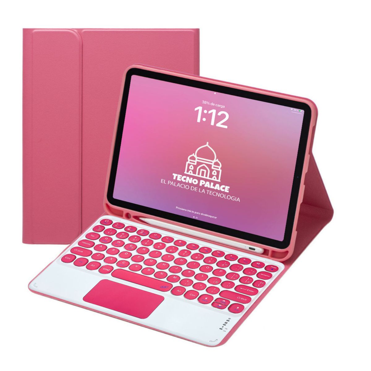 GENERICO - Fundas Con Teclado TouchPad 2.0 Para iPad A16 (11Gen) / 10 Gen - letra Ñ