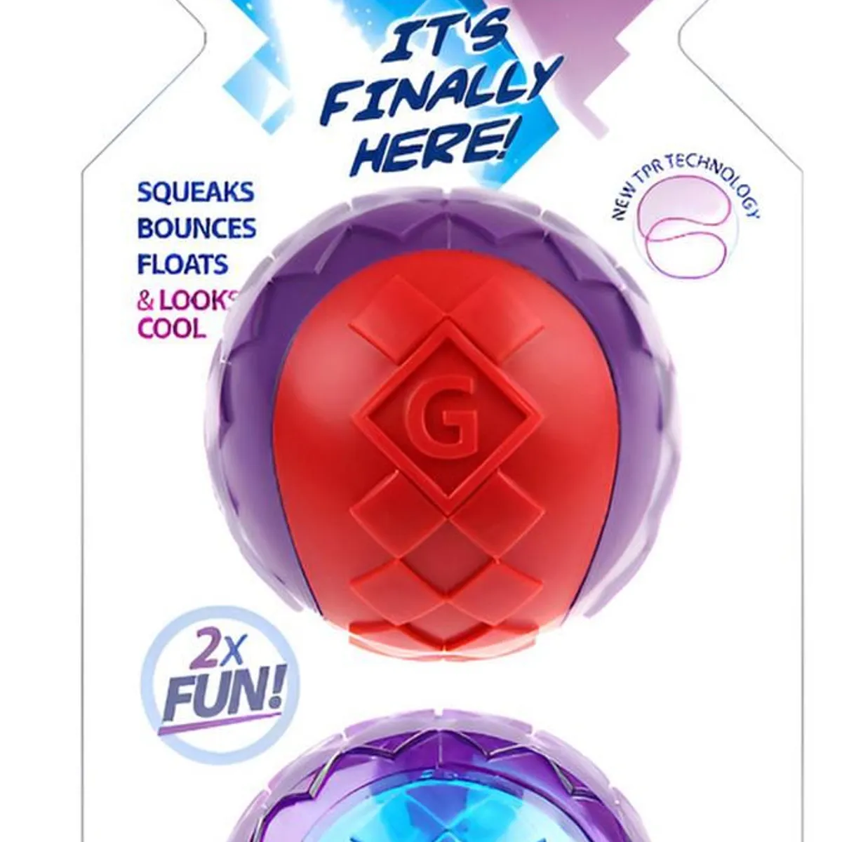 GIGWI - Pelota Juguete Para Perros Squeak 2 Unidades Talla M Gigwi Mixto - Rojo