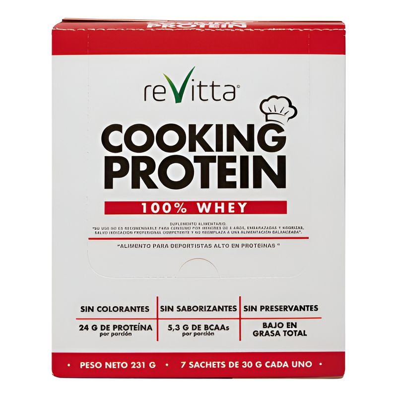 REVITTA WELLNESS - 7 Sachets Proteina Whey Cooking Protein 30 Grs.