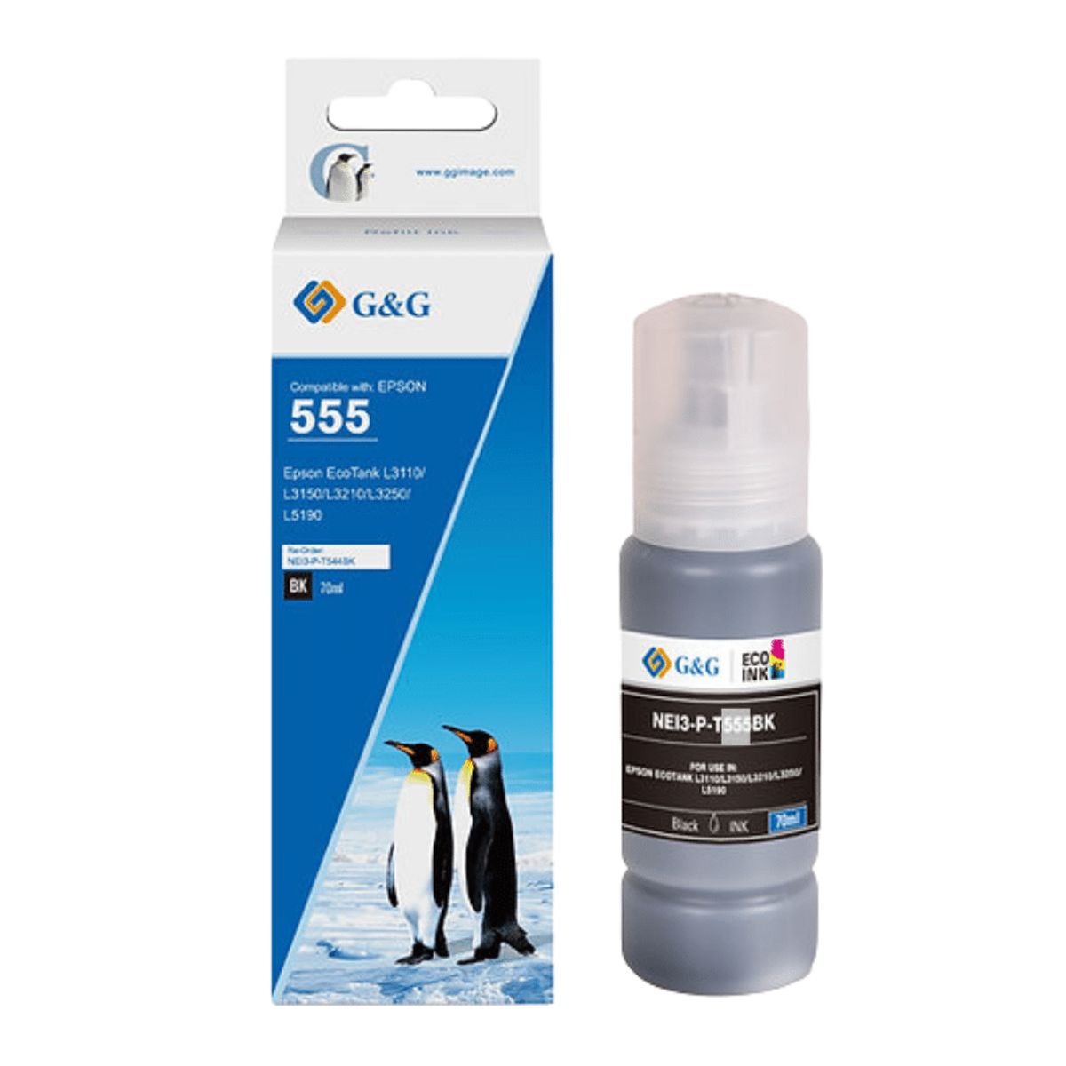 Pack 6 Tintas T555 T554 Altenativos Para Epson L8160/l8180, marca CREA PRINT - Foto 2
