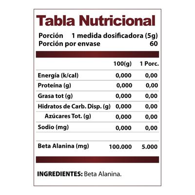 Imagen 2 del producto Beta Alanina Fatigue Fighter 300 Grs.