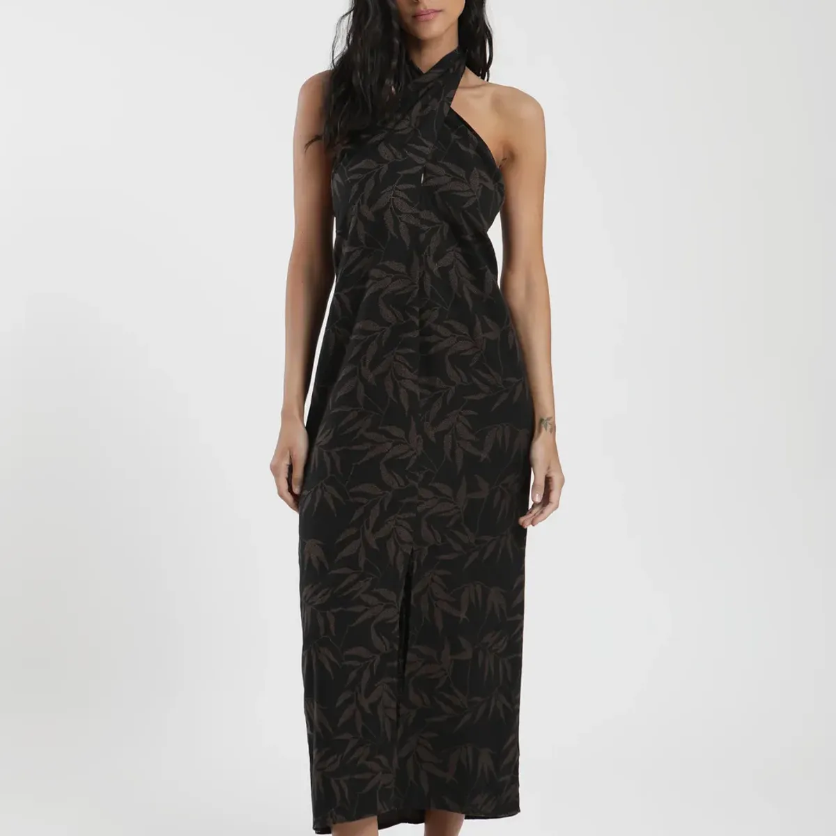 FROENS - Vestido Largo Cross Mujer Froens - Lino