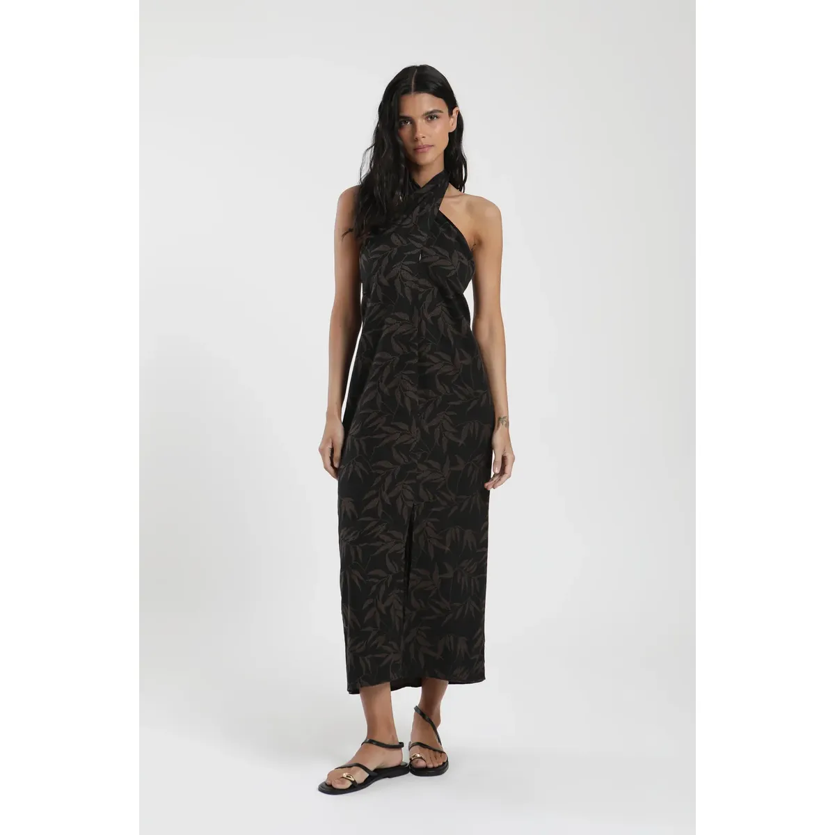 FROENS - Vestido Largo Cross Mujer Froens - Lino