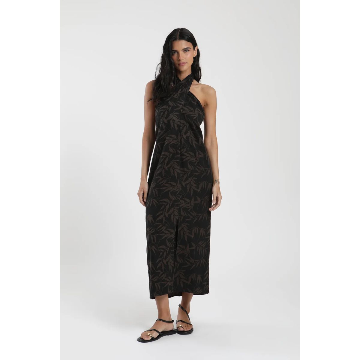 FROENS - Vestido Largo Cross Mujer Froens - Lino