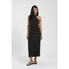 FROENS - Vestido Largo Cross Mujer - Lino