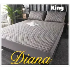 DIANA - CUBRE COLCHON IMPERMEABLE TAMAÑO KING CON 2 FUNDAS DE ALMOHADA COLOR GRIS