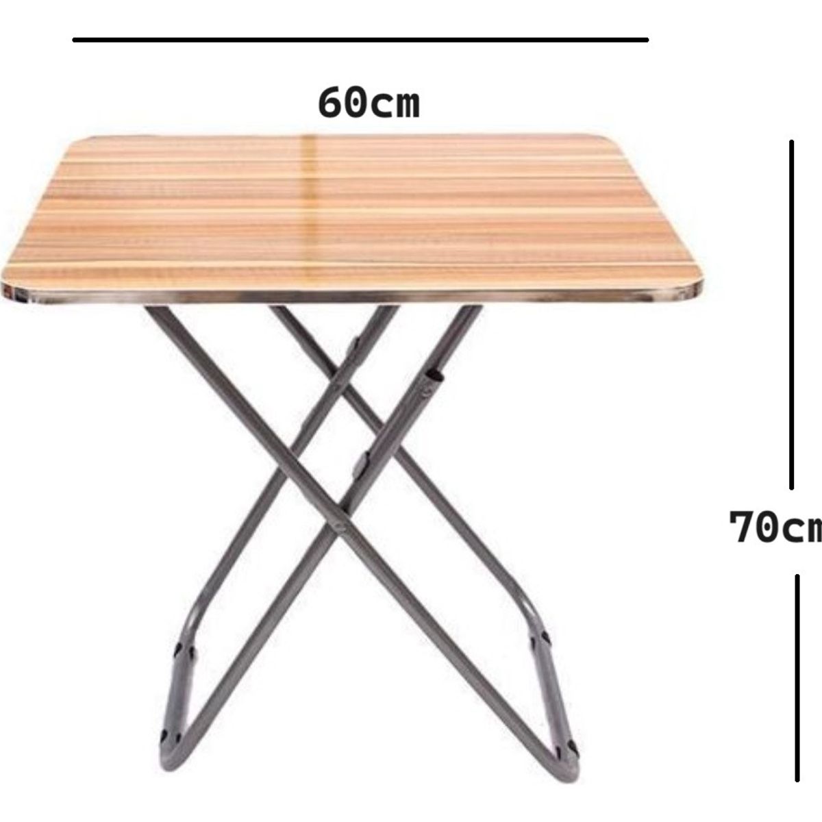 GENERICO - Mesa De Centro Cuadrada Auxiliar Pegable Mesa Centro 60cm Marrón Claro