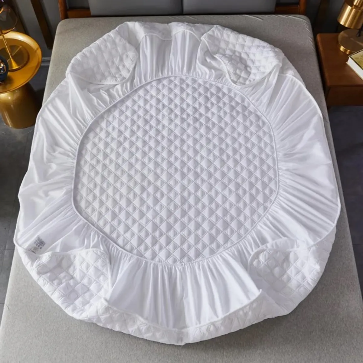 DIANA - CUBRE COLCHON IMPERMEABLE TAMAÑO KING CON 2 FUNDAS DE ALMOHADA COLOR BLANCO