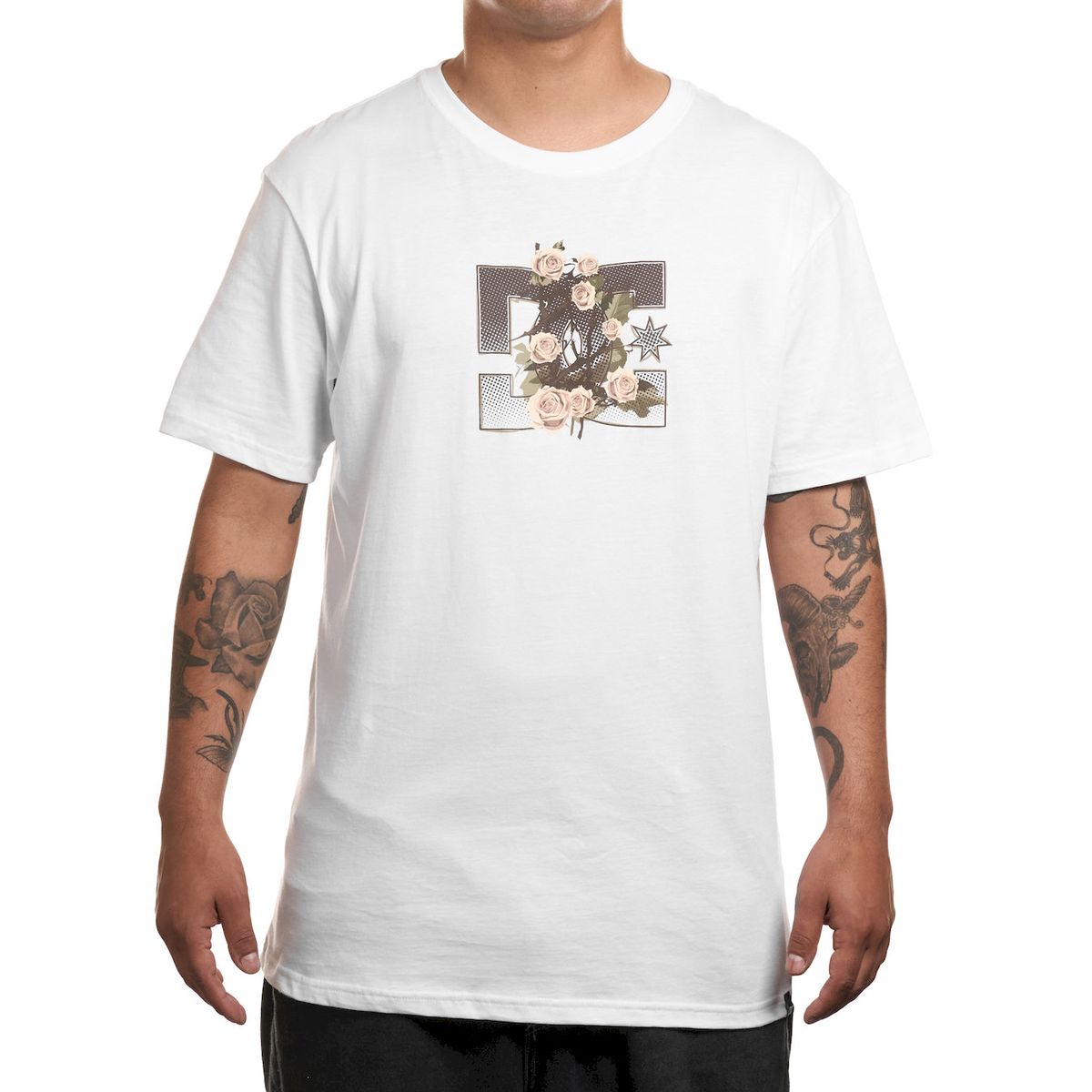 DC SHOES - Polera Hombre Rose And Thorn Star Blanco Dc Shoes