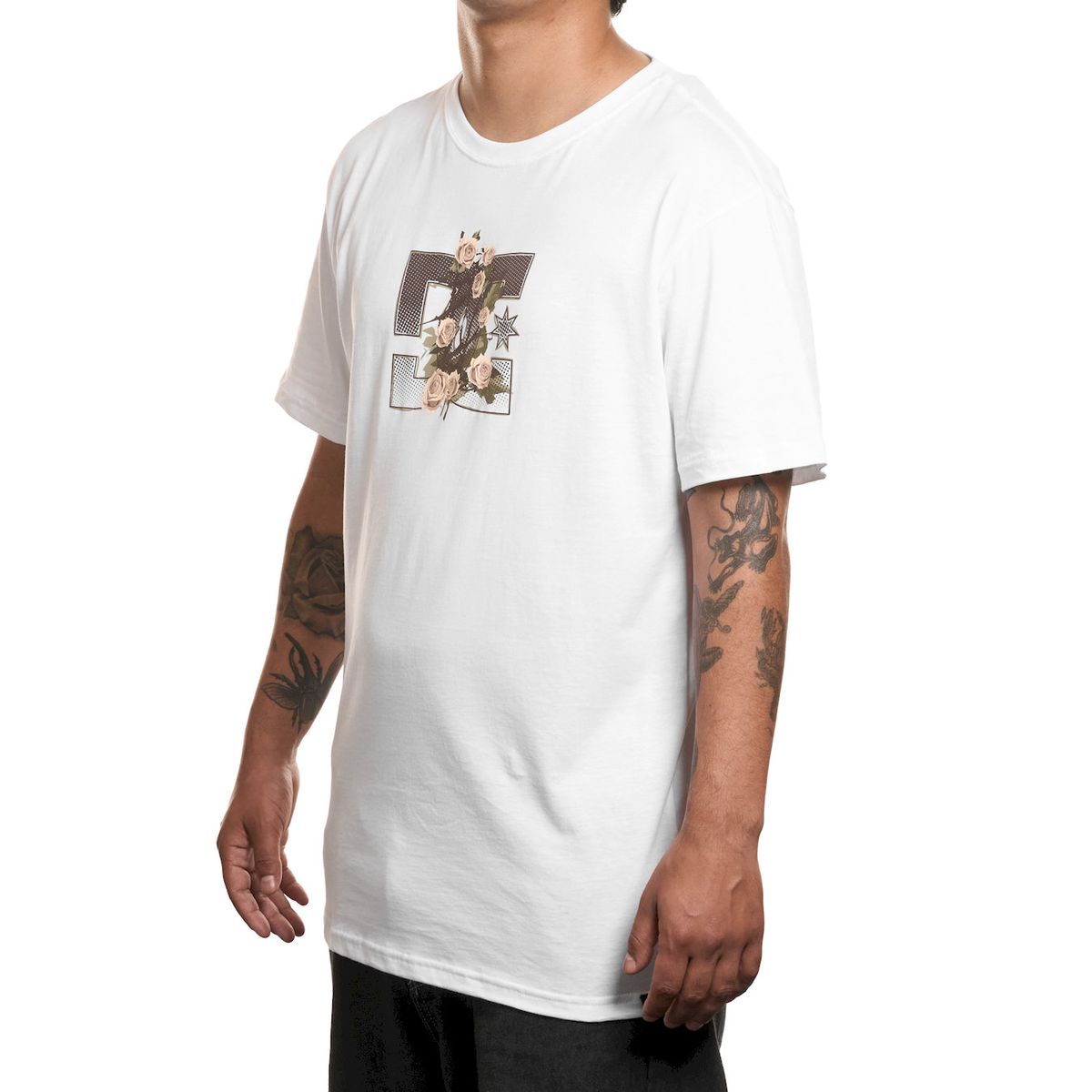 DC SHOES - Polera Hombre Rose And Thorn Star Blanco Dc Shoes