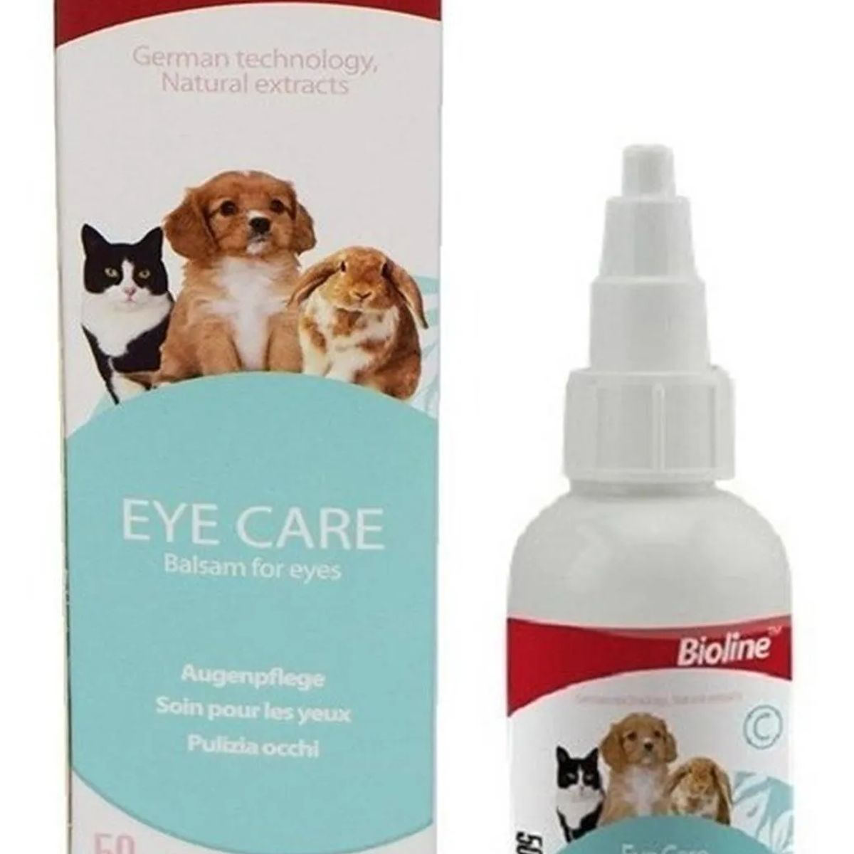 BIOLINE - Eye Care Limpiador Para Ojos Para Mascotas Perro Gato Otros
