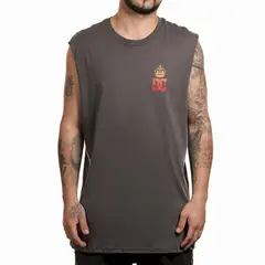 DC SHOES - Polera Hombre Hills Tank Gris Oscuro