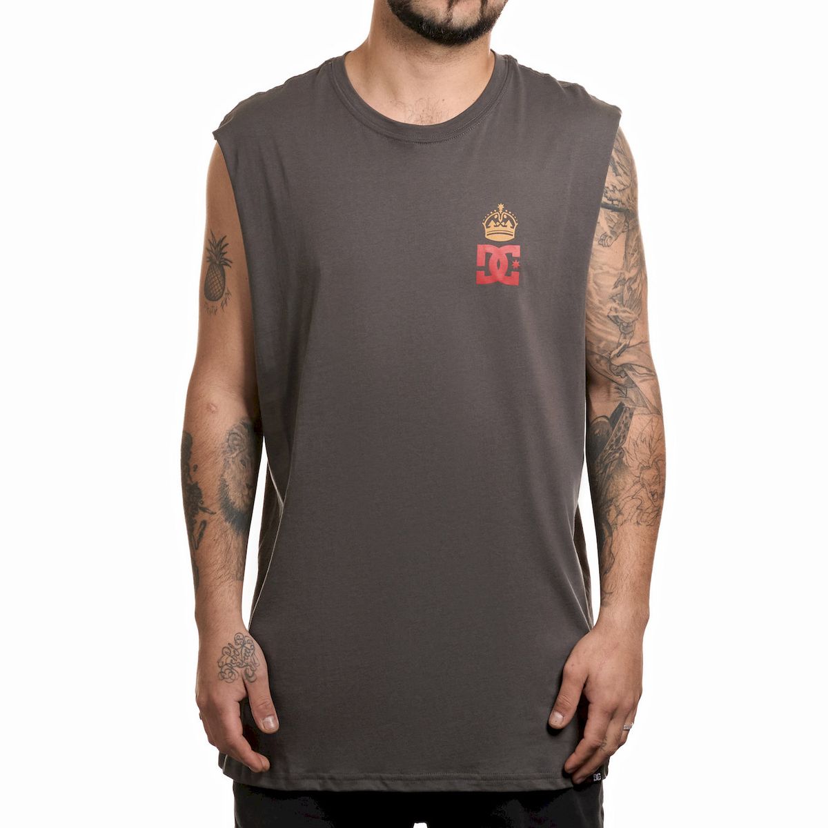 DC SHOES - Polera Hombre Hills Tank Gris Oscuro Dc Shoes
