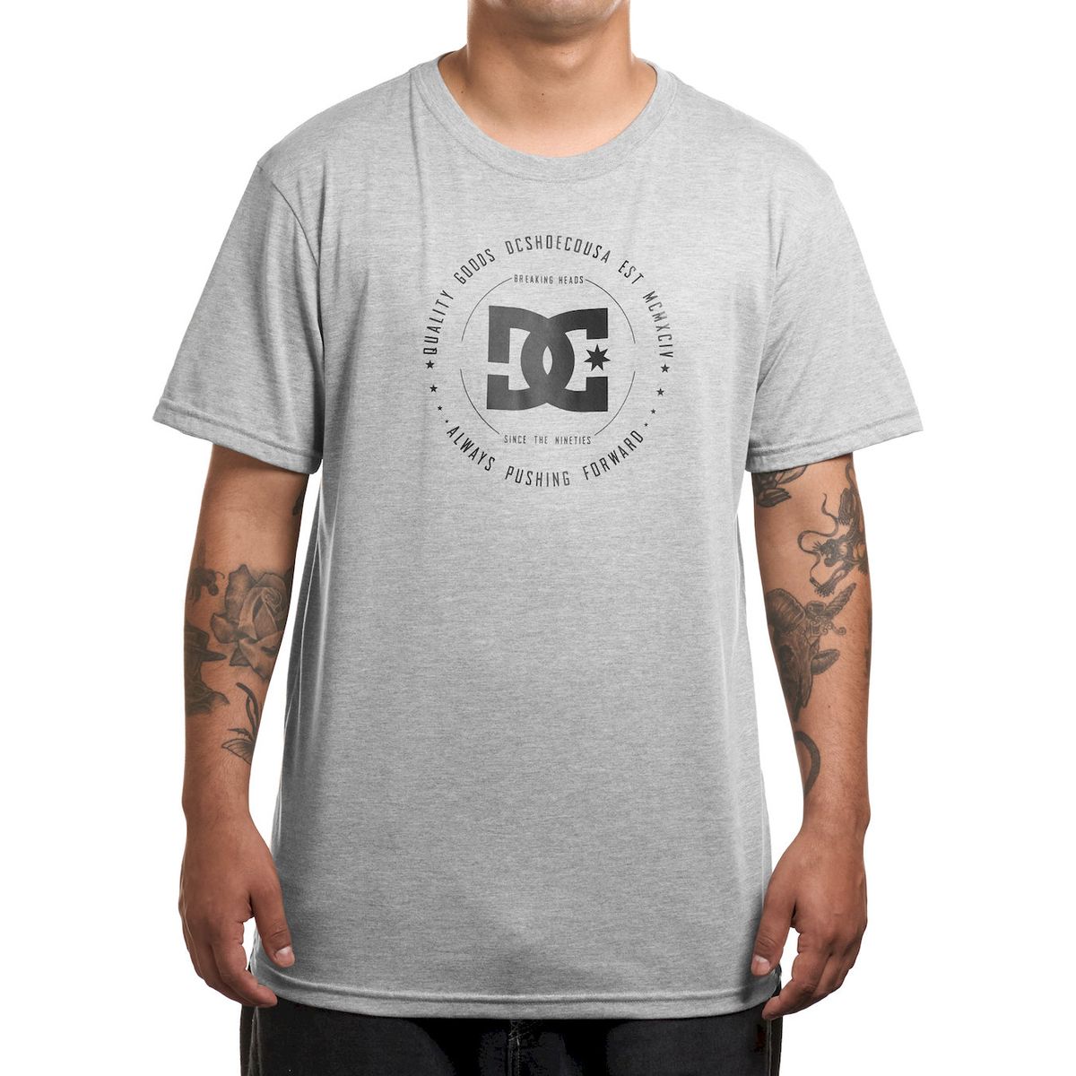 DC SHOES - Polera Hombre Rebuilt 2 Gris Oscuro Dc Shoes