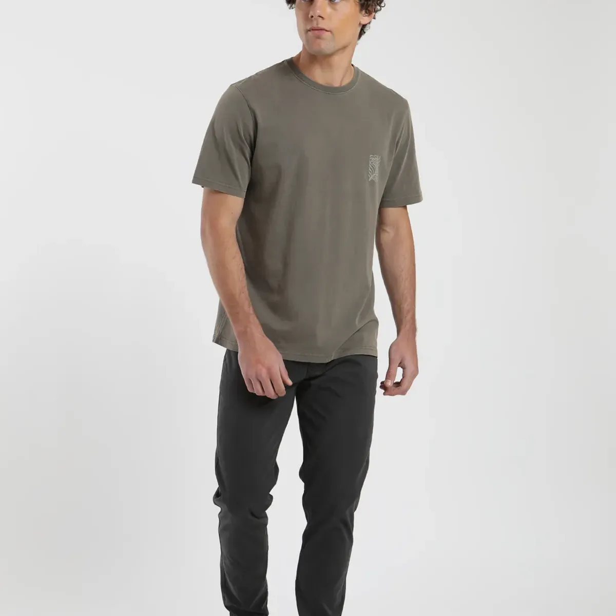 FROENS - Polera Hojas Hombre Froens - Algodón Organico