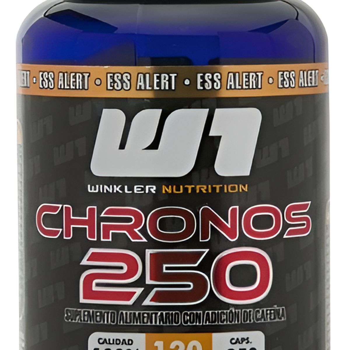 WINKLER NUTRITION - Cafeína Chronos 100% 250 Mg. 120 Cáps. Winkler Nutrition