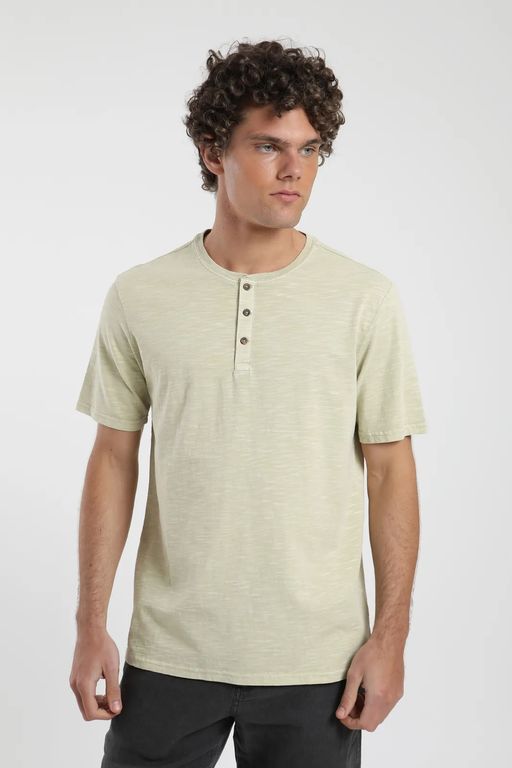 Polera Mao Hombre - Algodon Organico Beige XS