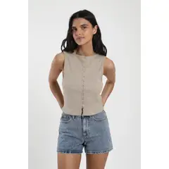 FROENS - Polera Sin Mangas Olympia Mujer - Algodón Organico