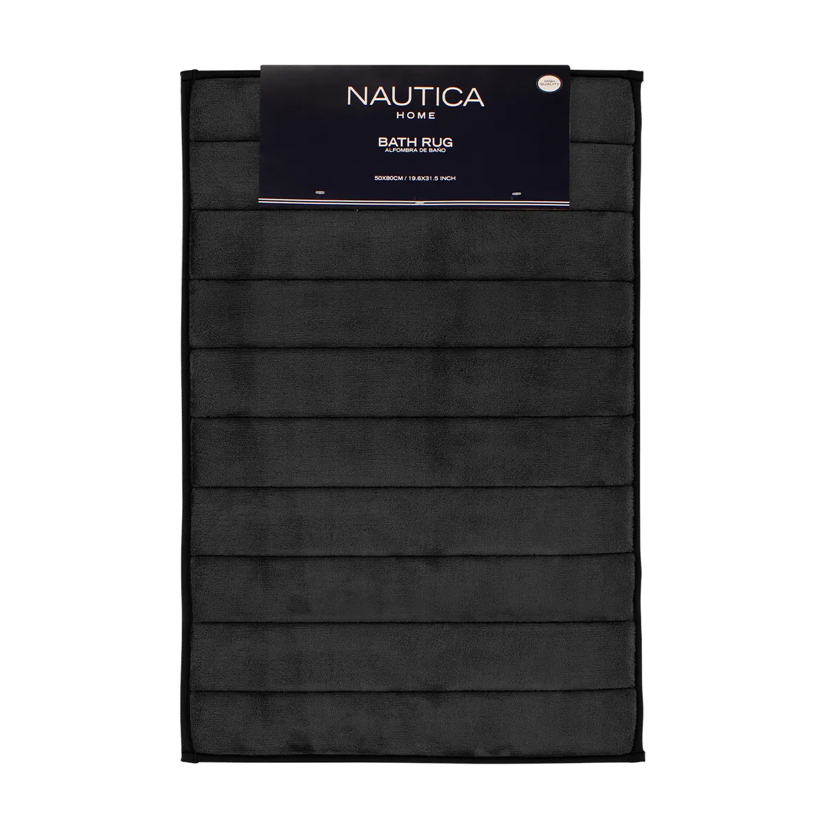 NAUTICA - Alfombra de baño Nautica Home 50x80cm coralina ultra suave negro