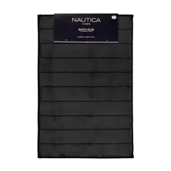 NAUTICA - Alfombra de baño Home 50x80cm coralina ultra suave negro