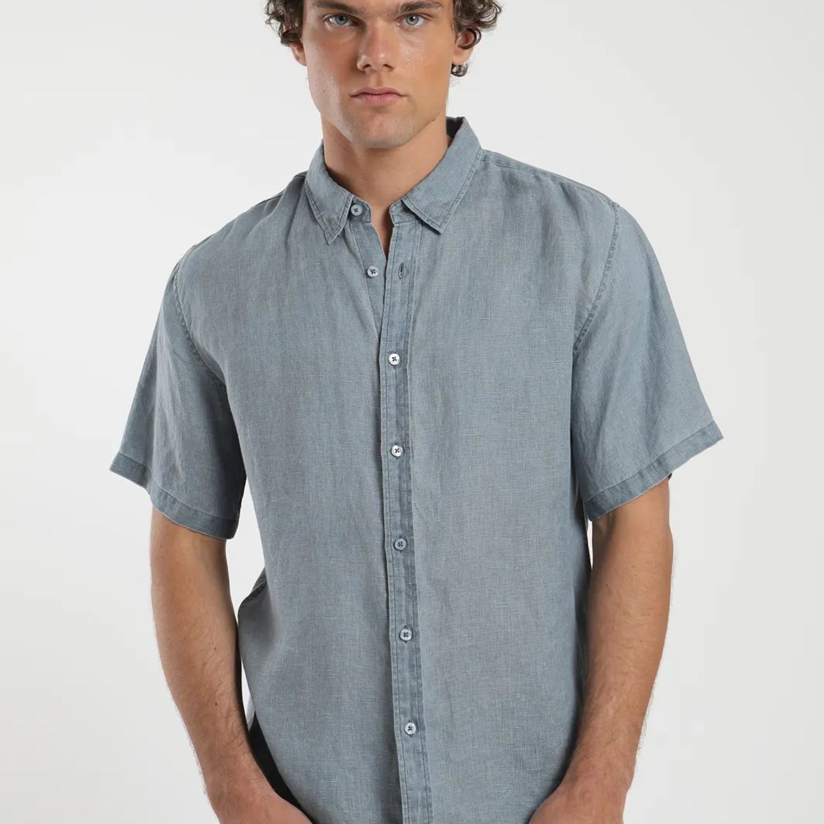 FROENS - Camisa  Lino Hombre -Lino