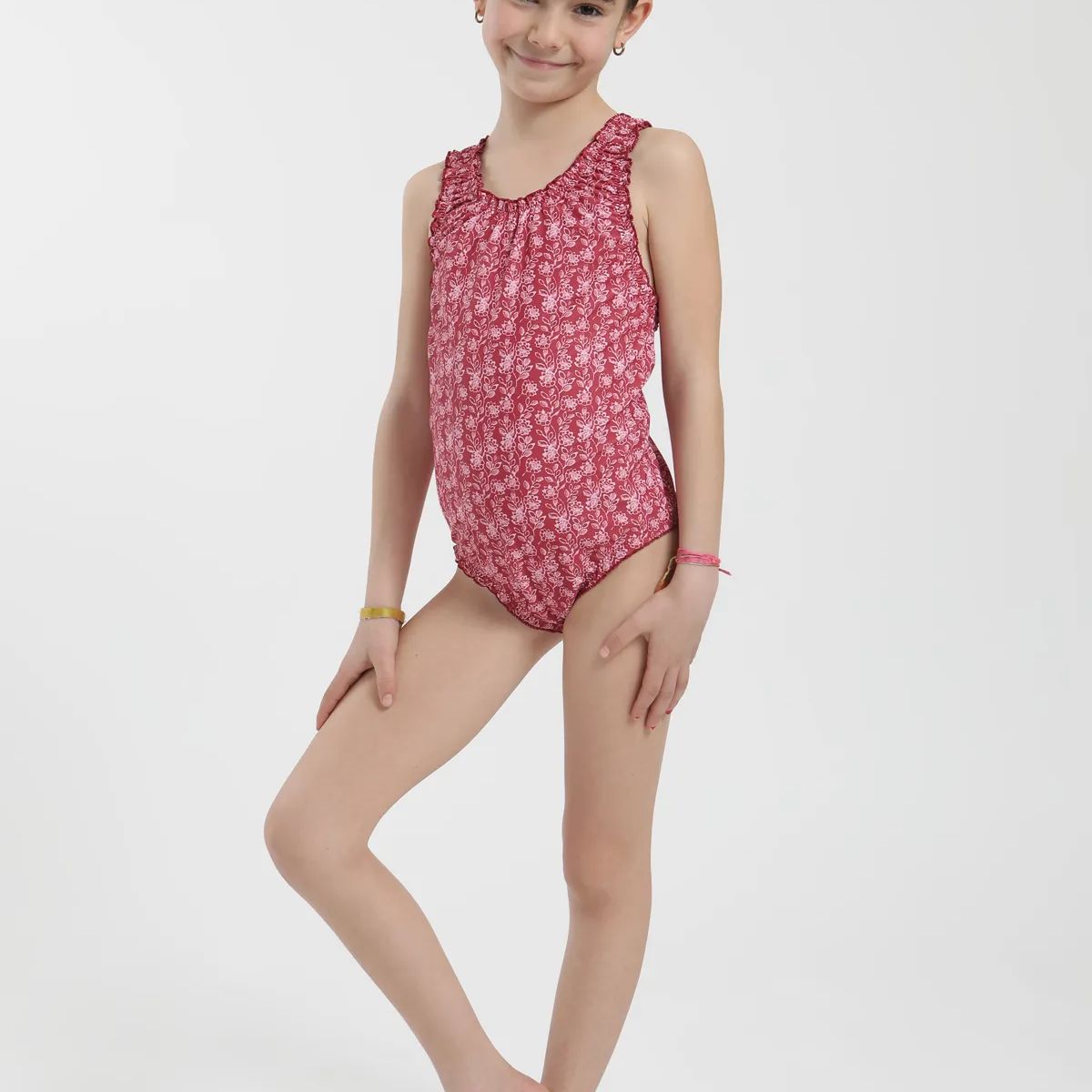 FROENS - Traje de Baño Kids Classic Girl Hojas