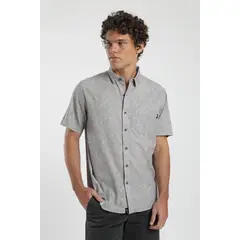 FROENS - Camisa Lineas Flores Hombre - Algodón Organico