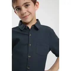 FROENS - Camisa Kids Classic Azul-Algodón Organico