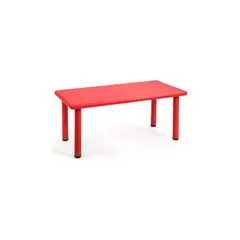 GENERICO - Mesa Plastica Infantil Rectangular Mesas Niños 120x50cm Rojo